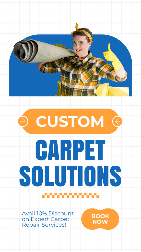 Custom Carpet Floor Covering With Discount Instagram Story Design Template