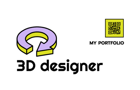 Platilla de diseño Versatile 3D Designer Services Offer Business Card 85x55mm