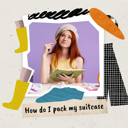 Platilla de diseño Funny Joke about Packing Suitcase Instagram