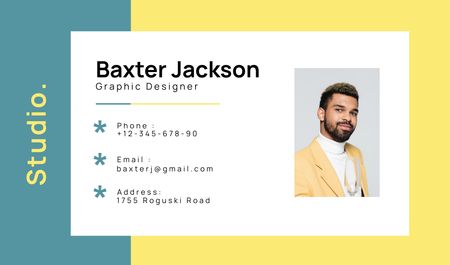 Platilla de diseño Graphic Designer Introductory Card Business card