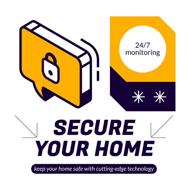 Ontwerpsjabloon van Animated Post van Home Security Systems for Sale