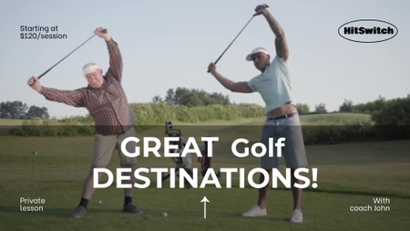 Designvorlage Golfclub-Einladung für Full HD video