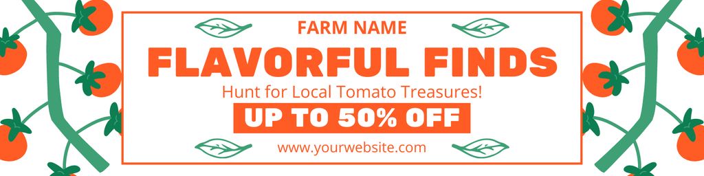 Offer Discounts on Farm Tomatoes Twitter Design Template