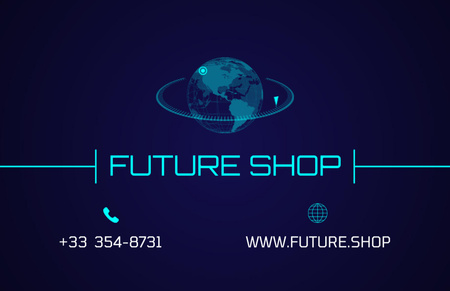 Plantilla de diseño de Future Store Advertisement Business Card 85x55mm 