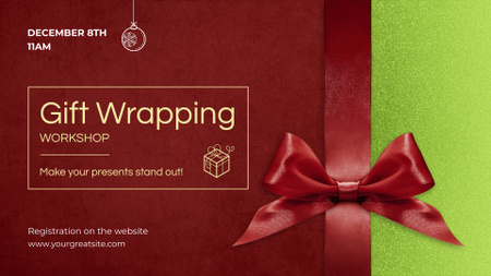 Announcement of Gift Wrapping on Christmas Holiday Full HD video Design Template