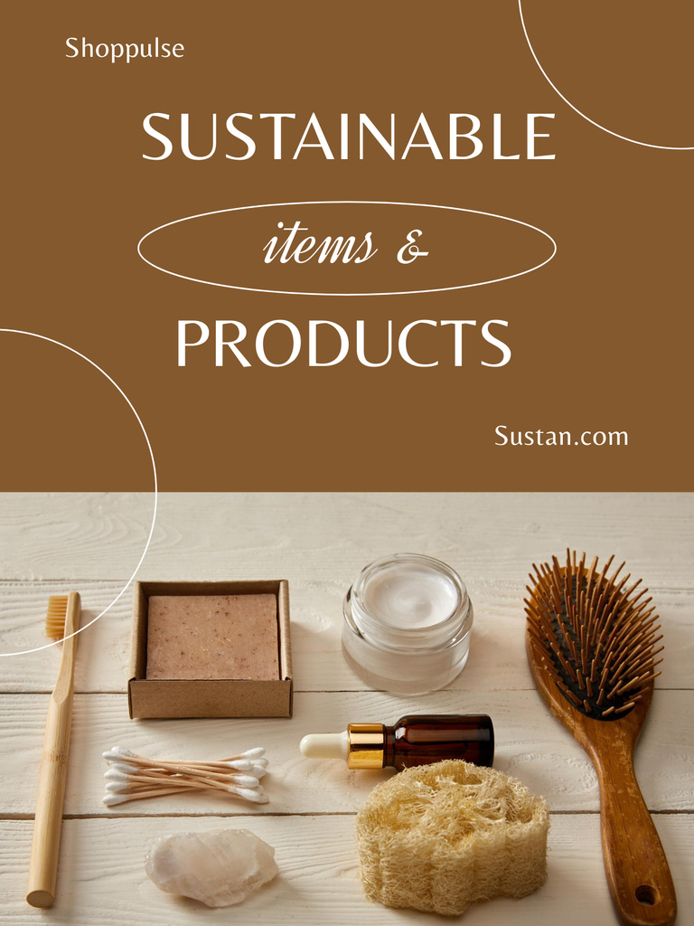 Sale Ad of Sustainable Self Care Products Poster US Πρότυπο σχεδίασης
