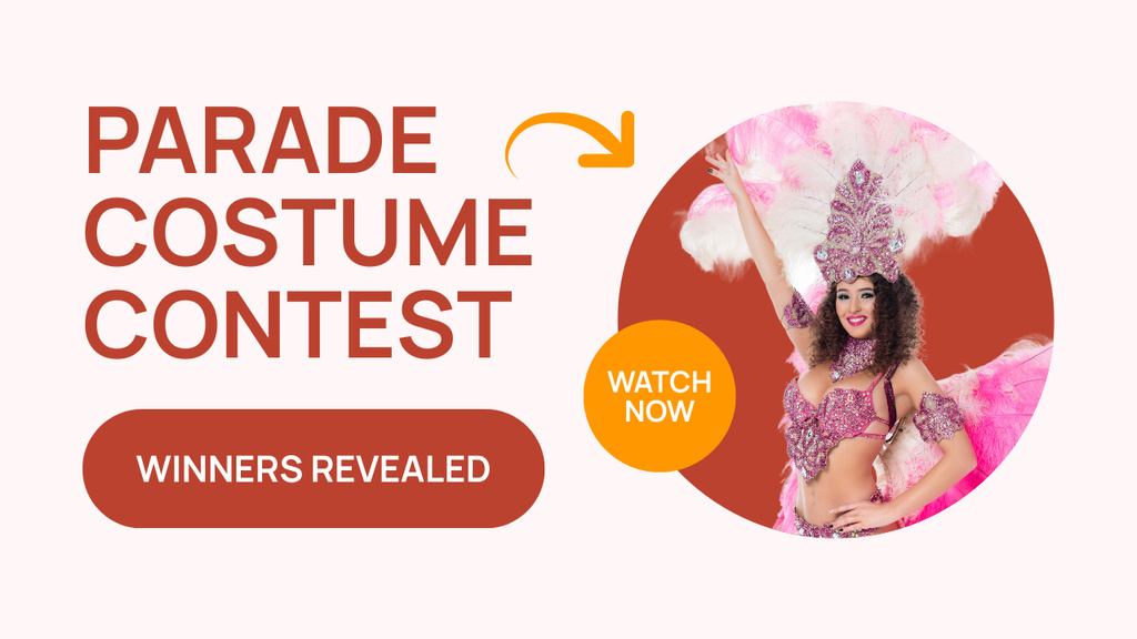 Spectacular Parade Costume Contest Announcement Youtube Thumbnail Modelo de Design