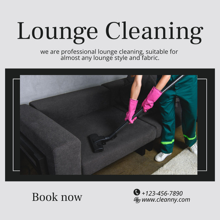 Lounge Cleaning Services Instagram AD Design Template