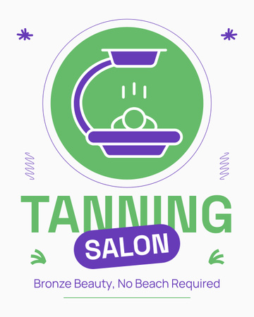 Round Tanning Salon Emblem Instagram Post Vertical Design Template