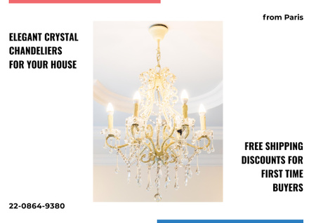 Classic Crystal Chandeliers for Sale Poster B2 Horizontal Design Template