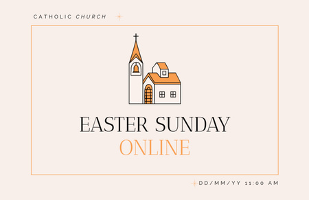 Easter Holiday Celebration Announcement Flyer 5.5x8.5in Horizontal Design Template