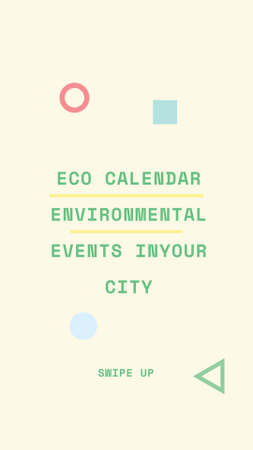 anúncio eco calendar Instagram Story Modelo de Design