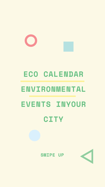 Eco Calendar Announcement Instagram Story Modelo de Design