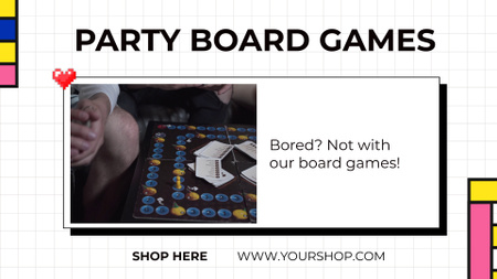Board Games For Parties Promotion Full HD video Design Template