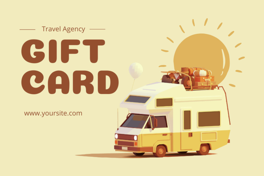 Special Offer of Travel Agency Services Gift Certificate Šablona návrhu