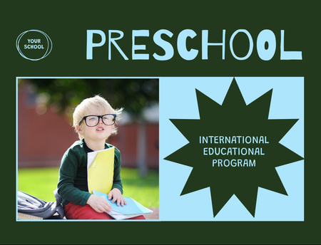 Preschool Education Program Postcard 4.2x5.5in – шаблон для дизайну
