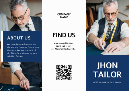 Tailor Service Offer Brochure Modelo de Design