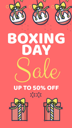 Boxing Day Sale Announcement Instagram Video Story – шаблон для дизайна