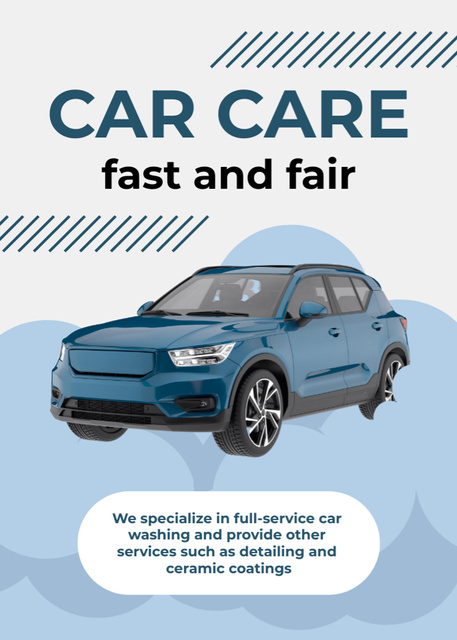 Offer of Car Care Flayer Design Template