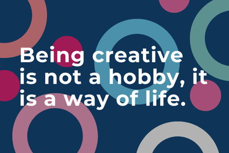 Креативная цитата на красочных кругах Postcard 4x6in – шаблон для дизайна