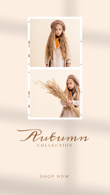 Modèle de visuel Autumn Child Collection  - Instagram Story