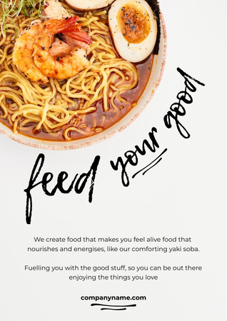 Restaurant Ad with Tasty Ramen Poster – шаблон для дизайну