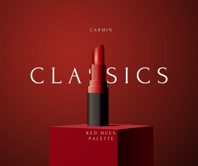 Red Lipstick promotion Facebook Design Template