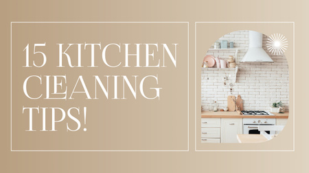 Kitchen Cleaning Tips Youtube Thumbnail tervezősablon
