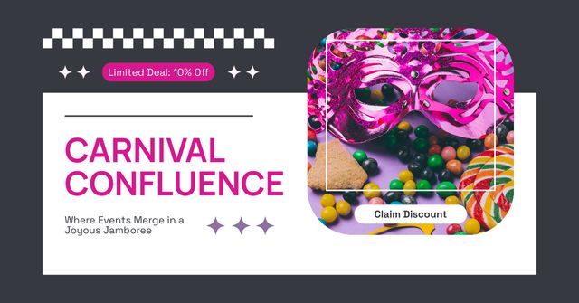 Modèle de visuel Limited Deal On Admission To Carnival - Facebook AD