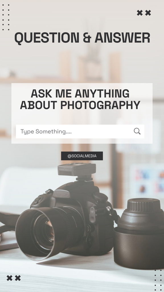 Ask Me Anything About Photography  Instagram Story Design Template