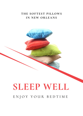 The softest pillows in New Orleans Flayer Design Template