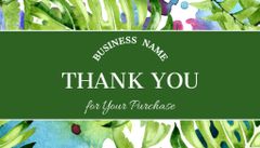 Thanks Message on Green Floral Layout