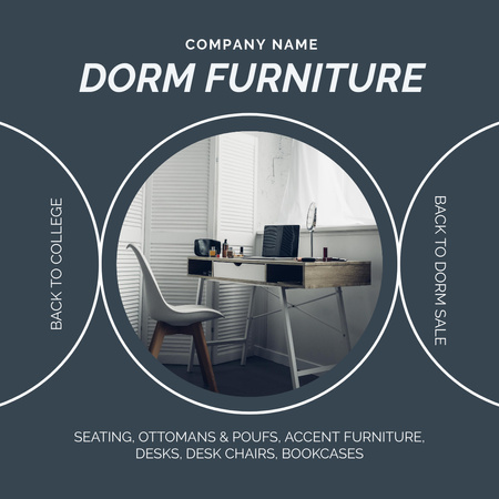 Furnishing Offer for Student Dormitory Animated Post Design Template
