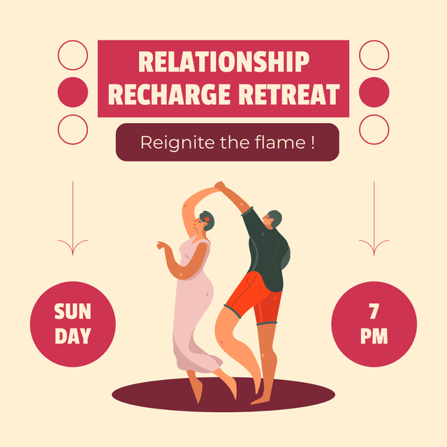 Relationship Recharge Service for Couples Podcast Cover Design Template