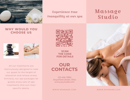 Template di design Offerta Servizi Centro Massaggi Brochure 8.5x11in