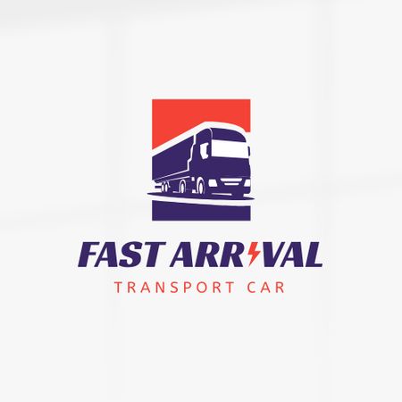 Fast Car Delivery Ad Logo Design Template