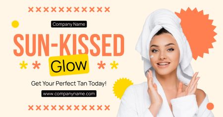 Ontwerpsjabloon van Facebook AD van Promo voor Perfect Tanning-product