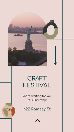 Platilla de diseño Craft Festival Announcement In New York Instagram Video Story