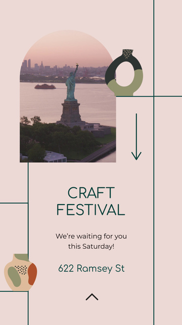 Plantilla de diseño de Craft Festival Announcement In New York Instagram Video Story 