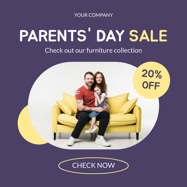 Szablon projektu Parents' Day Sale on Furniture Instagram