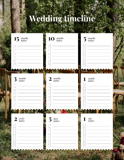 Ontwerpsjabloon van Notepad 8.5x11in van Wedding Notes with Decorated Holiday Garden