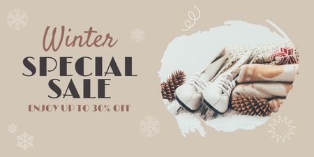 anúncio de venda especial de inverno Twitter Modelo de Design