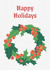 Christmas Greeting with Festive Wreath