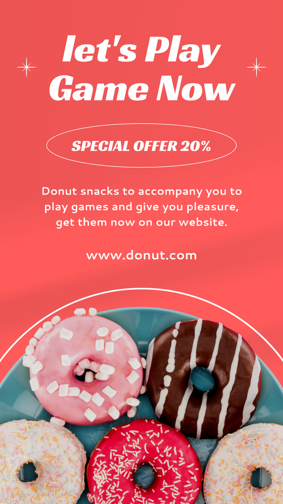 Special Offer From Bakery On Donuts At Reduced Price Instagram Story tervezősablon