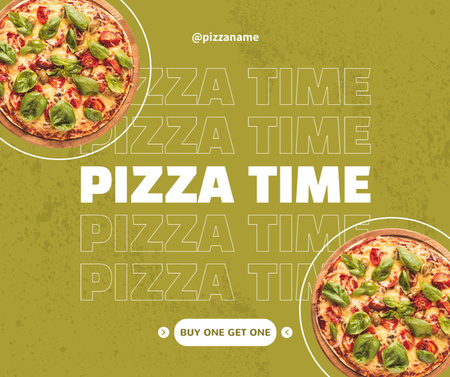 Pizza Time Discount Facebook Design Template