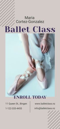 Ballerina Legs in Pointe Shoes Flyer DIN Large Design Template