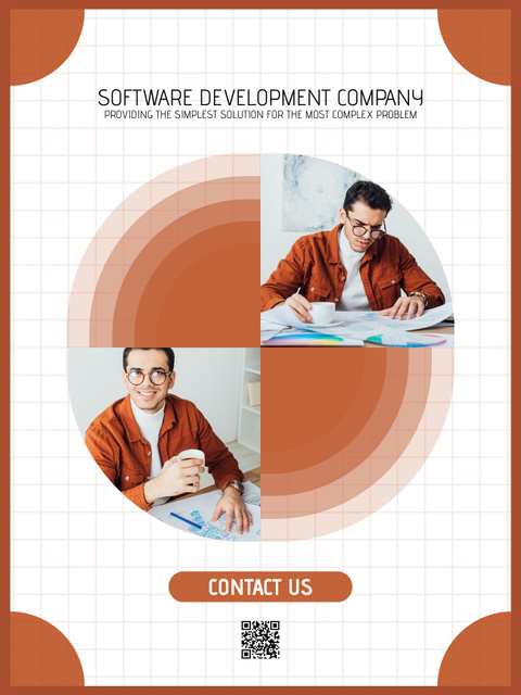 Ad of Software Development Company Poster US Šablona návrhu