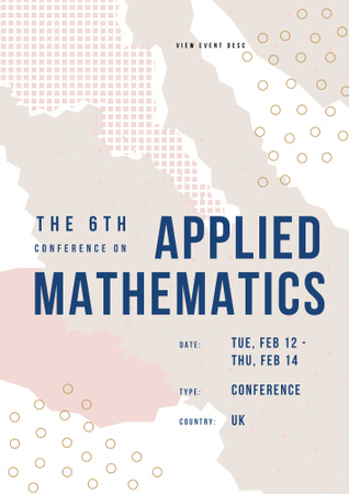 Platilla de diseño Math Event Announcement Poster B2