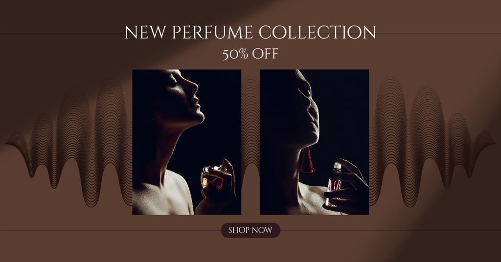 Ontwerpsjabloon van Facebook AD van New Perfume Collection Discount Offer