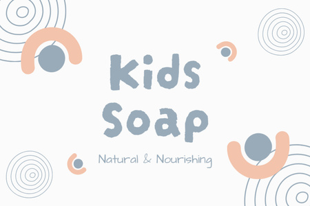 Plantilla de diseño de Natural Kids Soap Label 